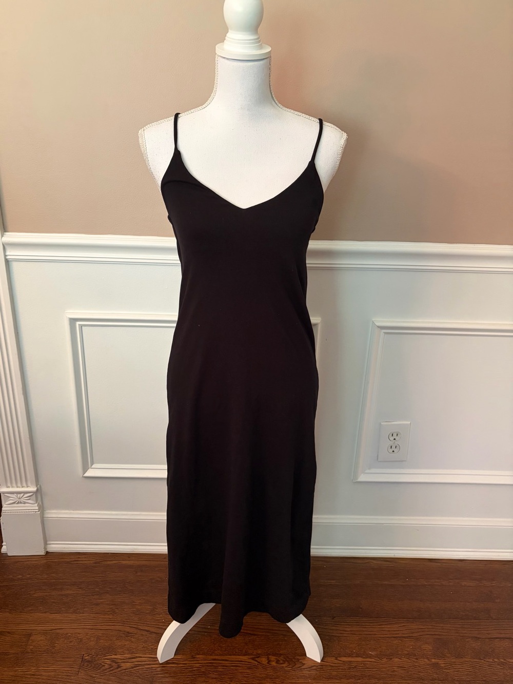 Zara Black Spaghetti Strap Maxi Dress